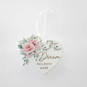 Graduation: Flower Heart Plaque - 'Dream'