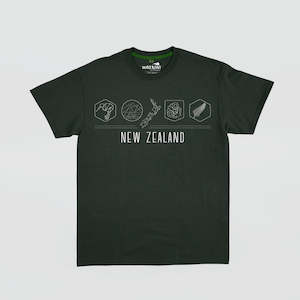 Wild Kiwi: Mens TShirt 'NZ Icons'