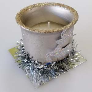 Candles 1: Votive Christmas Candle - Silver