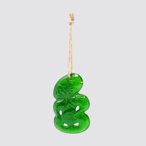Figurines Sculptures: Green Glass Tikis