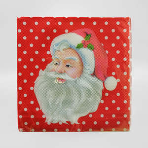 Napkins: Santa Head' Xmas Napkins - 20