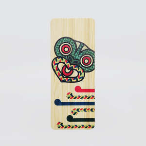Books Stationery: Wooden Bookmark - 'Tiki Mask'