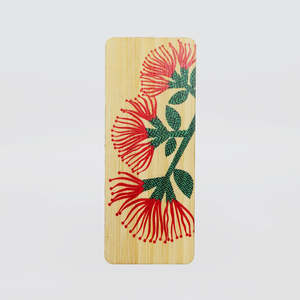 Books Stationery: Wooden Bookmark - 'Pohutakawa'