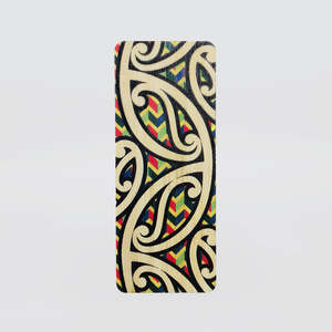 Books Stationery: Wooden Bookmark - 'Kowhaiwhai'