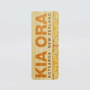 Books Stationery: Wooden Bookmark - 'Kia Ora NZ'