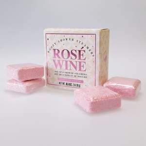 Shower Bath Bombs: Rose Wine' Boozy Shower Steamers - Set of 8