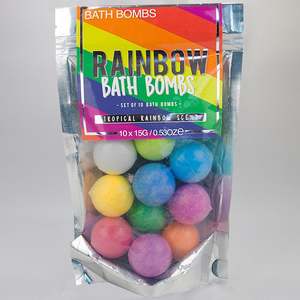 Shower Bath Bombs: Rainbow Tropical Scented Bath Bombs - Pack of 10