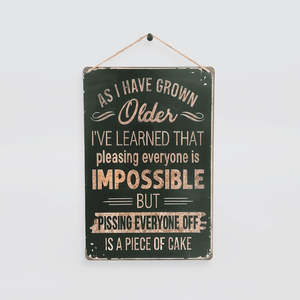 Fun Plaques: Tin Sign - 'As I Have Grown'