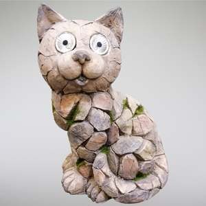 Solar Eyed Ceramic Ornament -  Cat