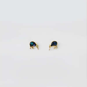 Kiwi Paua Studs - Gold