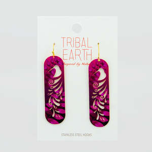 Tribal Earth - 'Kiwi Feathers' Earring Set