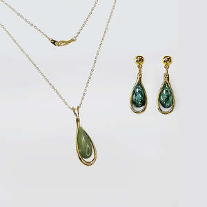 Jewellery Sets: NZ Pounamu - 'Rounded' Gift Set - Save 15%