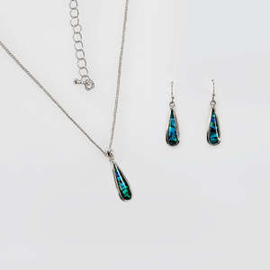 Jewellery Sets: Paua Jewellery Set - 'Tear Drops'