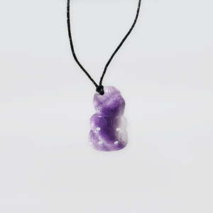 Necklaces: Amethyst Necklace - 'Hei Tiki'