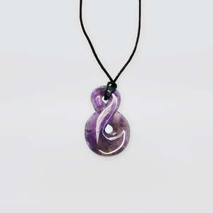 Necklaces: Amythest Necklace - 'Pikorua'
