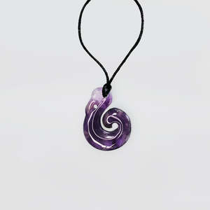 Necklaces: Amethyst Necklace - 'Manaia'