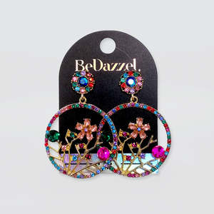 Bedazzel 'Garden In Hoop' Earrings