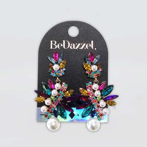 Best Sellers: Bedazzel 'Diamante Band Multicoloured' Earrings