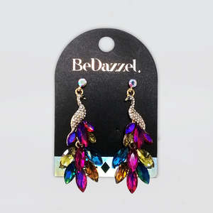 Bedazzel 'Diamante Peacock' Earrings
