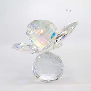 Crystal Glass: Glass Butterfly - On Glass Ball