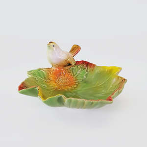 Ceramic Bird Leaf Plates