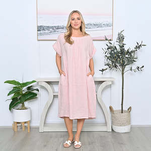 Clothing 1: Plain Cocoon Linen Dress