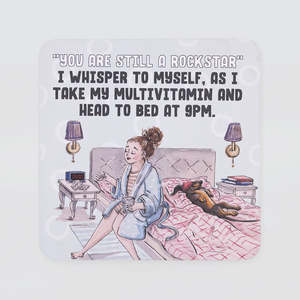 Christmas Gifts For Friends: Funny Coaster - 'Rockstar'