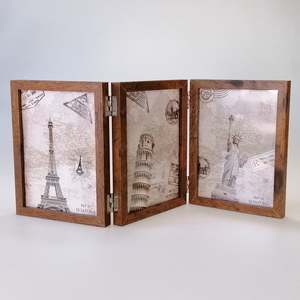Frames Bf: Fold-in Hinged Triple Photo Frame - 5x7"