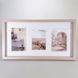 Frames Bf: Matte Bevel Photo Frame - Natural - Three 6"x 4" Photos