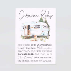 Napkins: Tea Towel - 'Caravan'