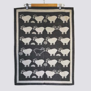 Napkins: Tea Towel - Woven Sheep