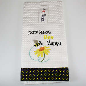 Tea Towel - 'Bee Happy'