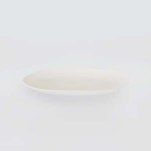 Ceramic White Oval Wavey Platter