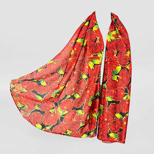 Scarves Bandanas: Pohutukawa 'Crimson' Scarf