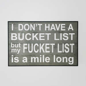 Fun Plaques: F**ket List' Wall Plaque