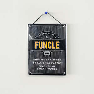 Funcle' Metal Man Cave Sign
