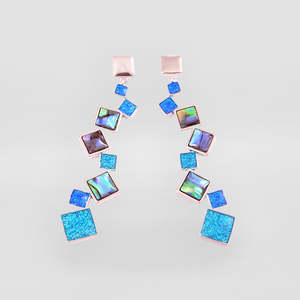 Her: Long Paua Rhodium Earrings