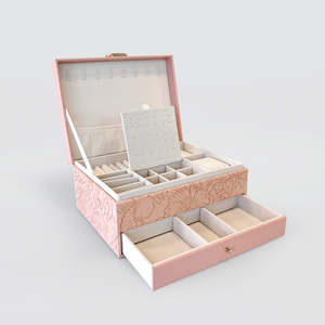 Jewellery Trinket: Embossed Jewellery Boxes - 22x11cm