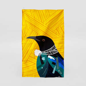 Laundry Cleaning: Tea Towel - 'Bold & Bright Tui'
