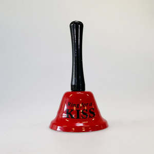 Adult Fun Games: Ring For A Kiss' Bell - Red 7.5x12cm