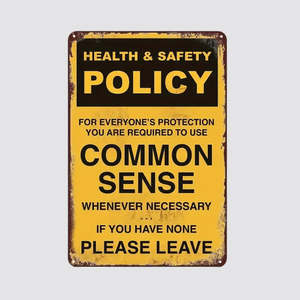 Fun Tin Sign - 'Health & Safety'