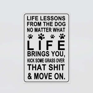 Fun Plaques: Fun Tin Sign - 'Kick Some Grass'