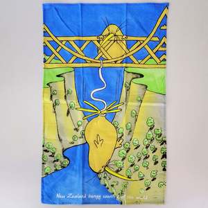 Napkins: Tea Towel - Bungy Jumping Kiwi