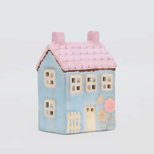 Figurines Sculptures: Cottage Grove -  Village House - Blue