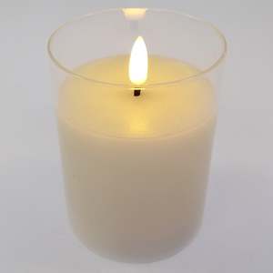 Candles 1: LED Glass Candle - 10cm
