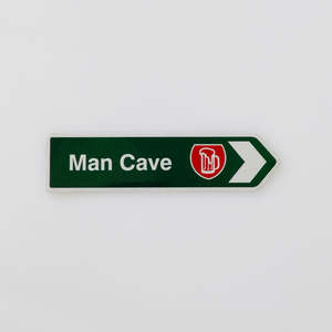 Cocktail Bar Accessories: Man Cave' Road Map Sign Magnet