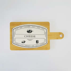Wood & Ceramic Cheese Board - Rectangle