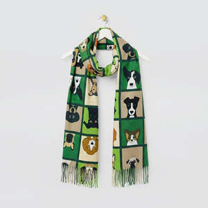 Dogs: Illustrated-Style Dog Scarves