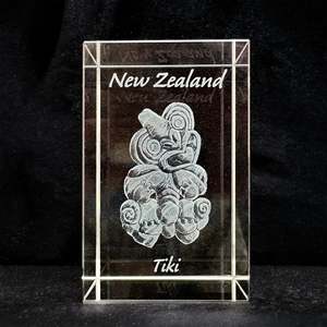 Crystal Glass: Crystal Paperweight - Tiki