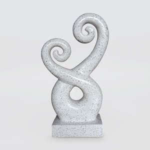 Figurines Sculptures: Terrazzo Entwined Koru Decor - 25cm